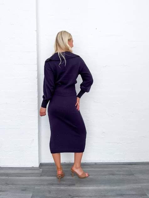 Johnny Collar Knit - Charcoal