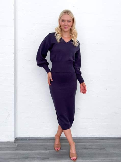 Johnny Collar Knit - Charcoal