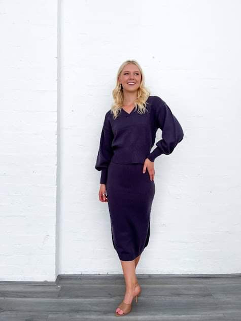 Johnny Collar Knit - Charcoal