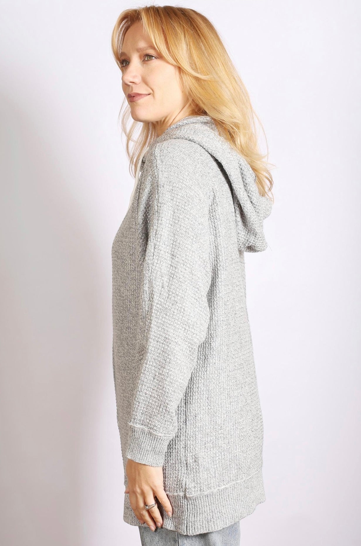 Hooded Roll Neck Jumper