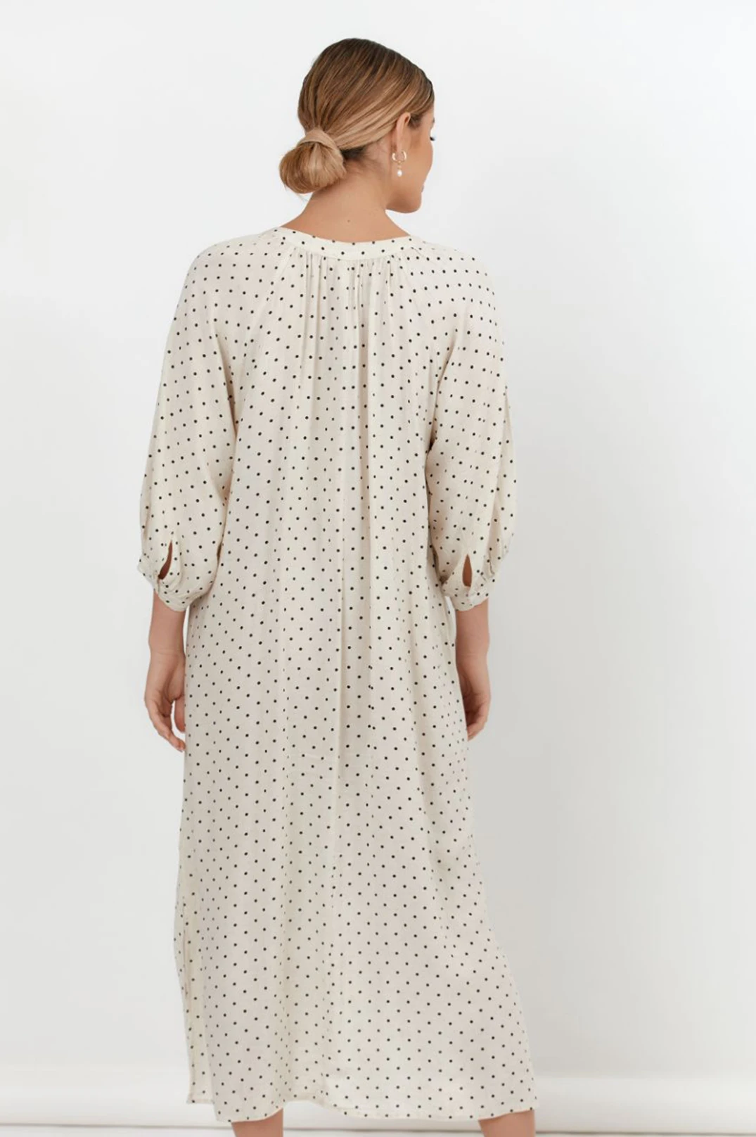 Greta Linen Blend Spot Dress