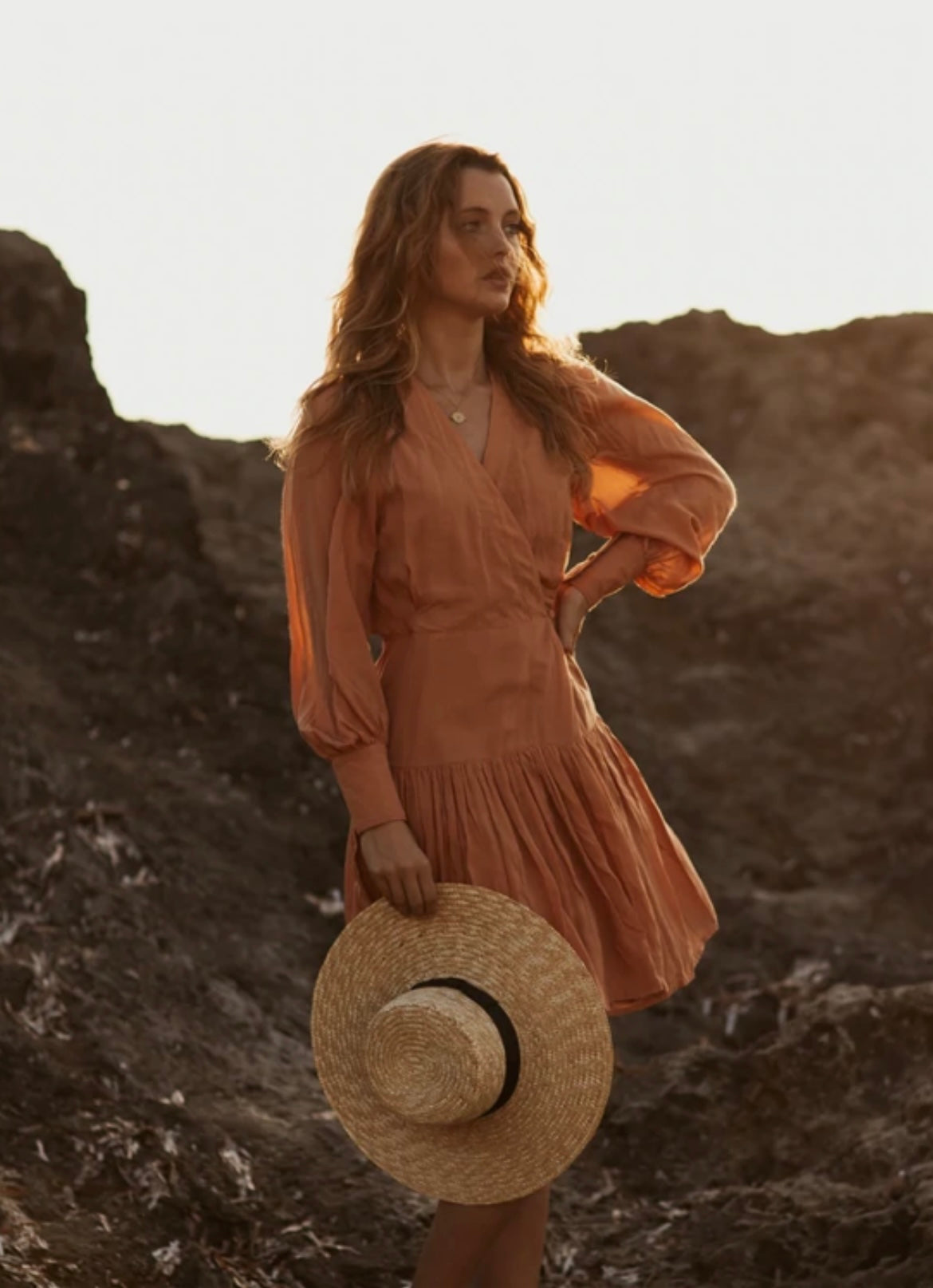 Sarah Dress - Terracotta
