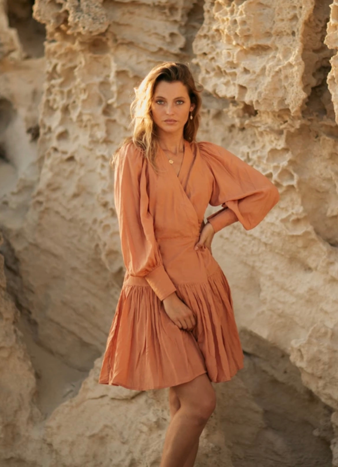 Sarah Dress - Terracotta