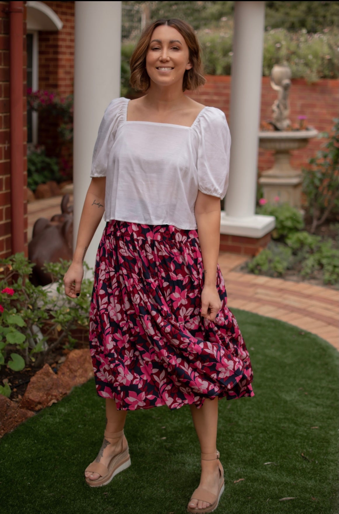 Puff Sleeve Top (white)