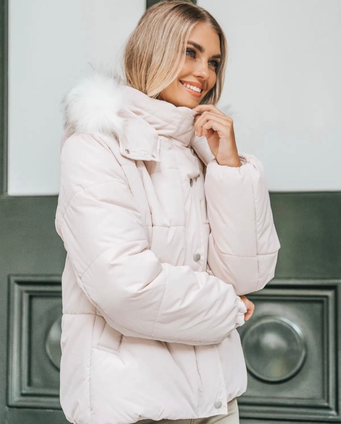 Ebby and I Puffer Jacket - Beige