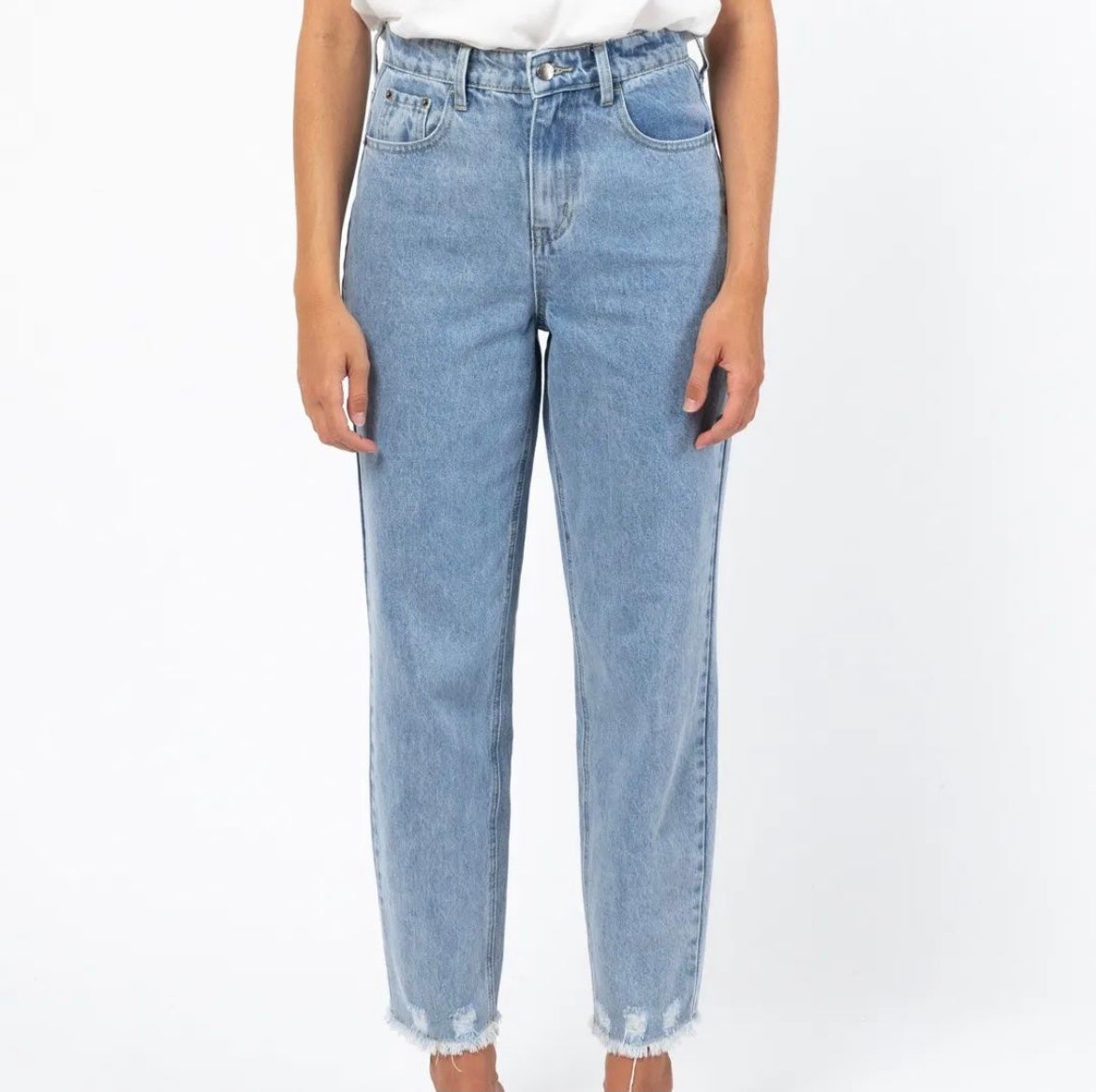 Paper Heart Straight Leg Jeans - Denim