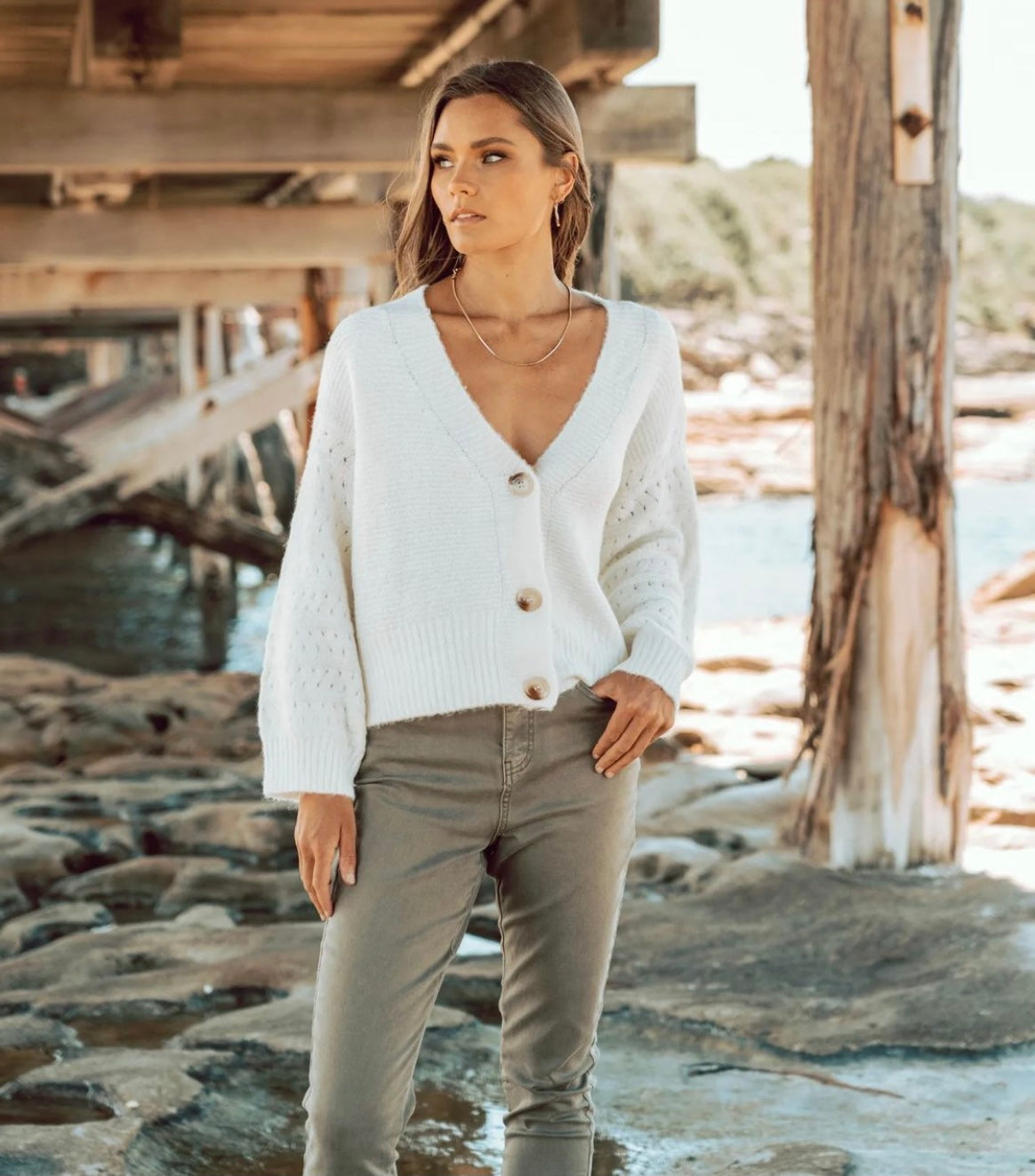 Charlie Knit - White