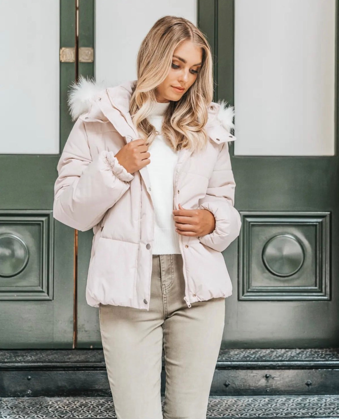 Ebby and I Puffer Jacket - Beige