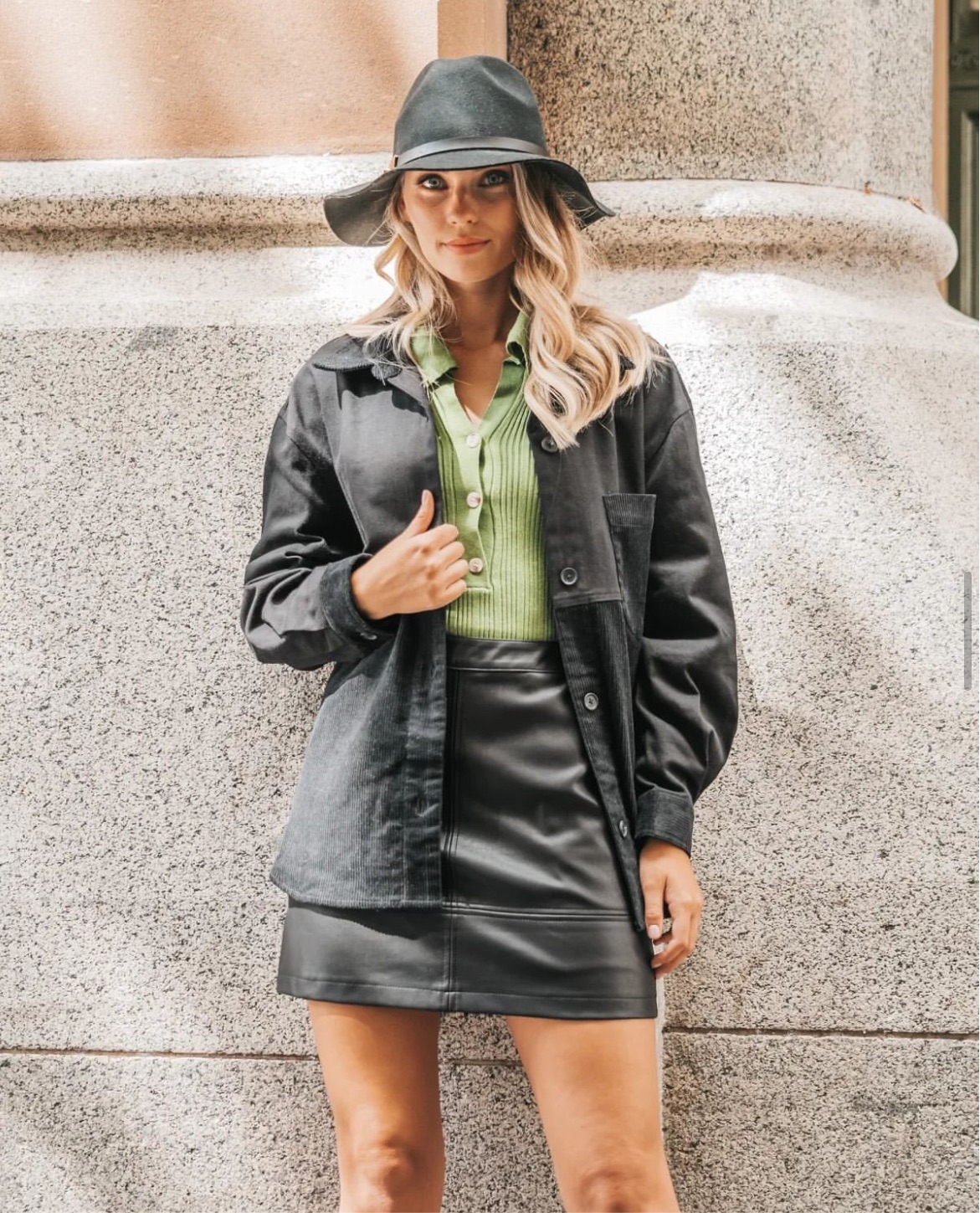 Ebby and I Utility Cord Jacket - Black