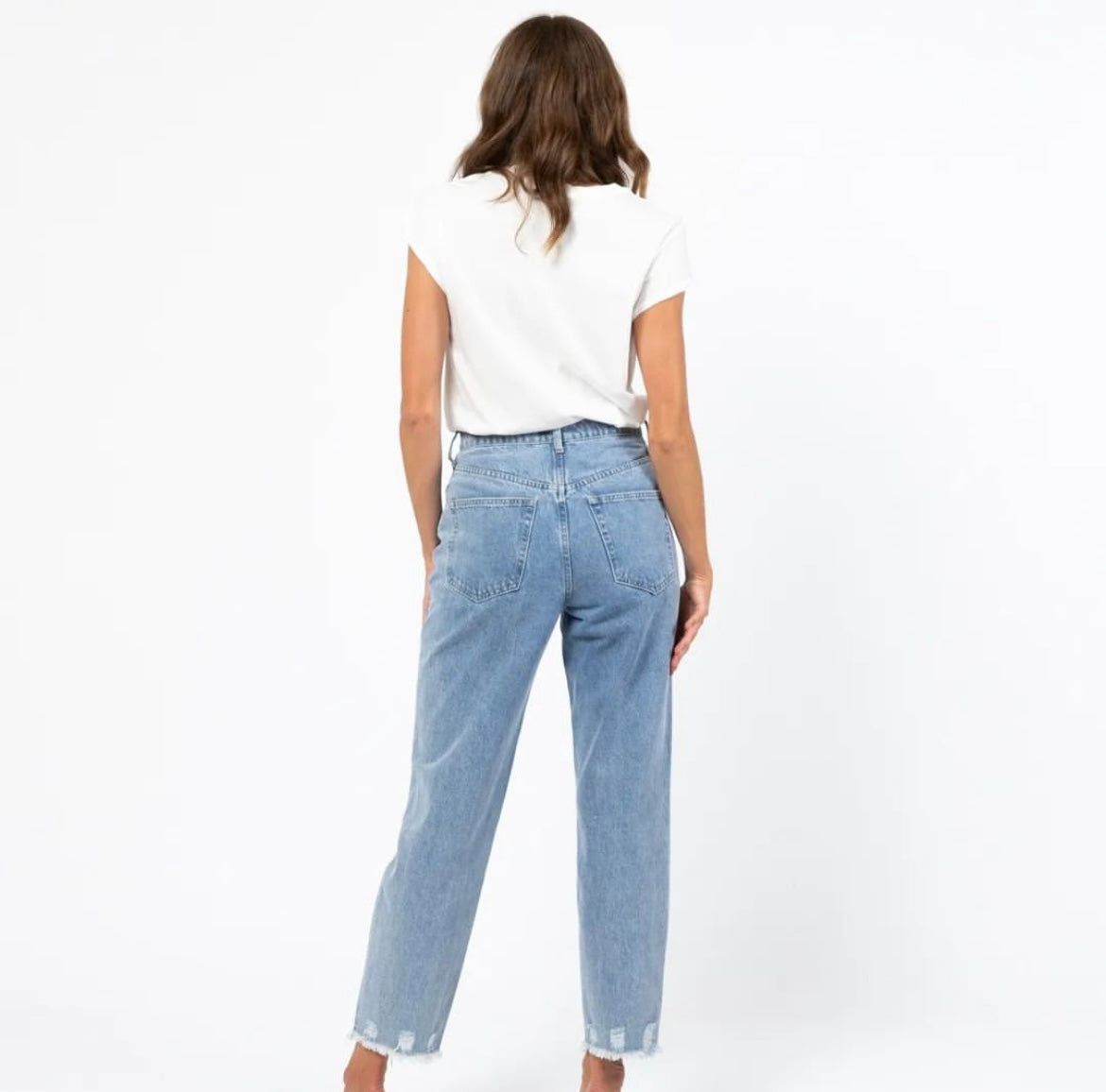 Paper Heart Straight Leg Jeans - Denim
