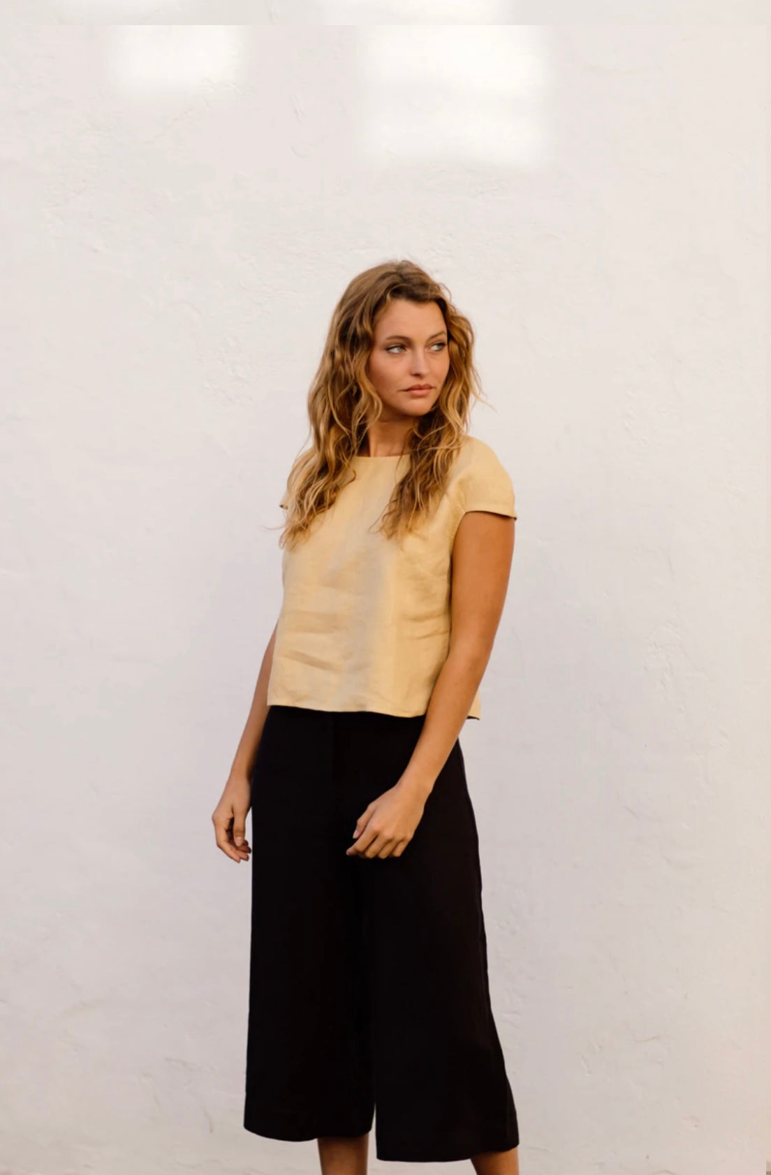 Emma Linen Pants - Black