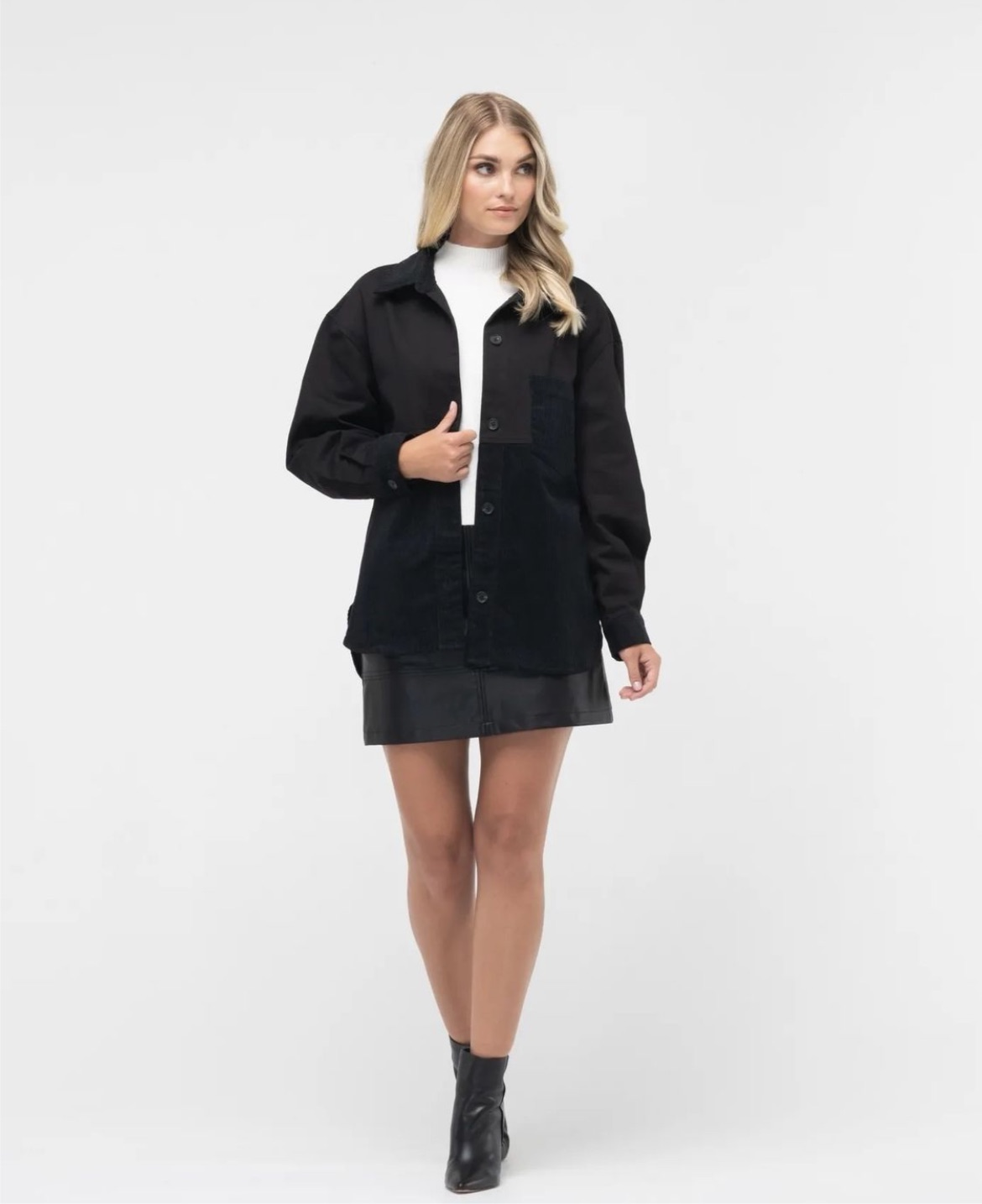 Ebby and I Utility Cord Jacket - Black