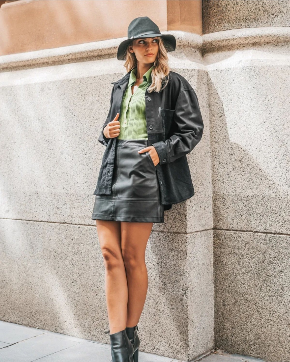 Ebby and I Utility Cord Jacket - Black