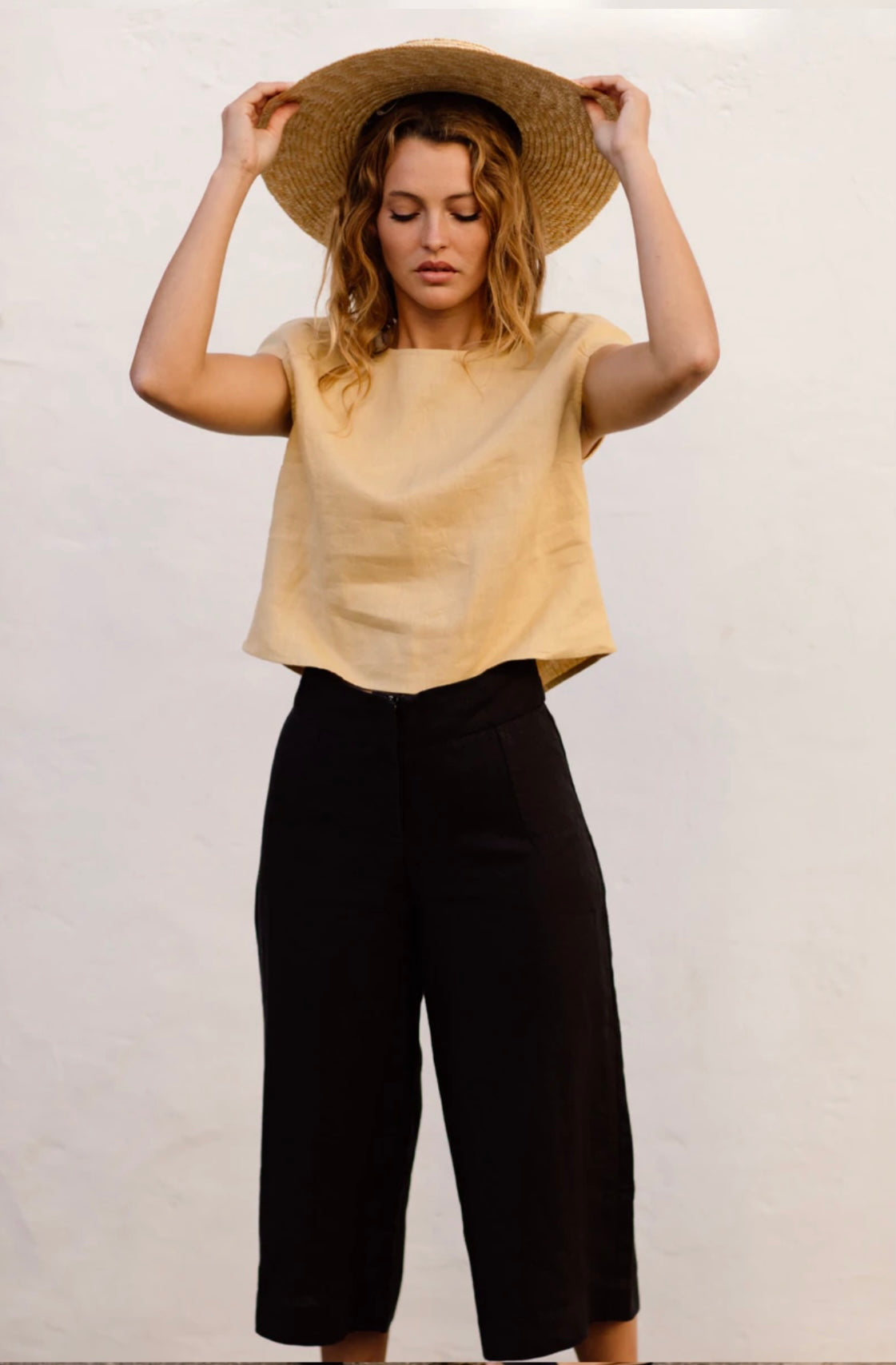 Emma Linen Pants - Black