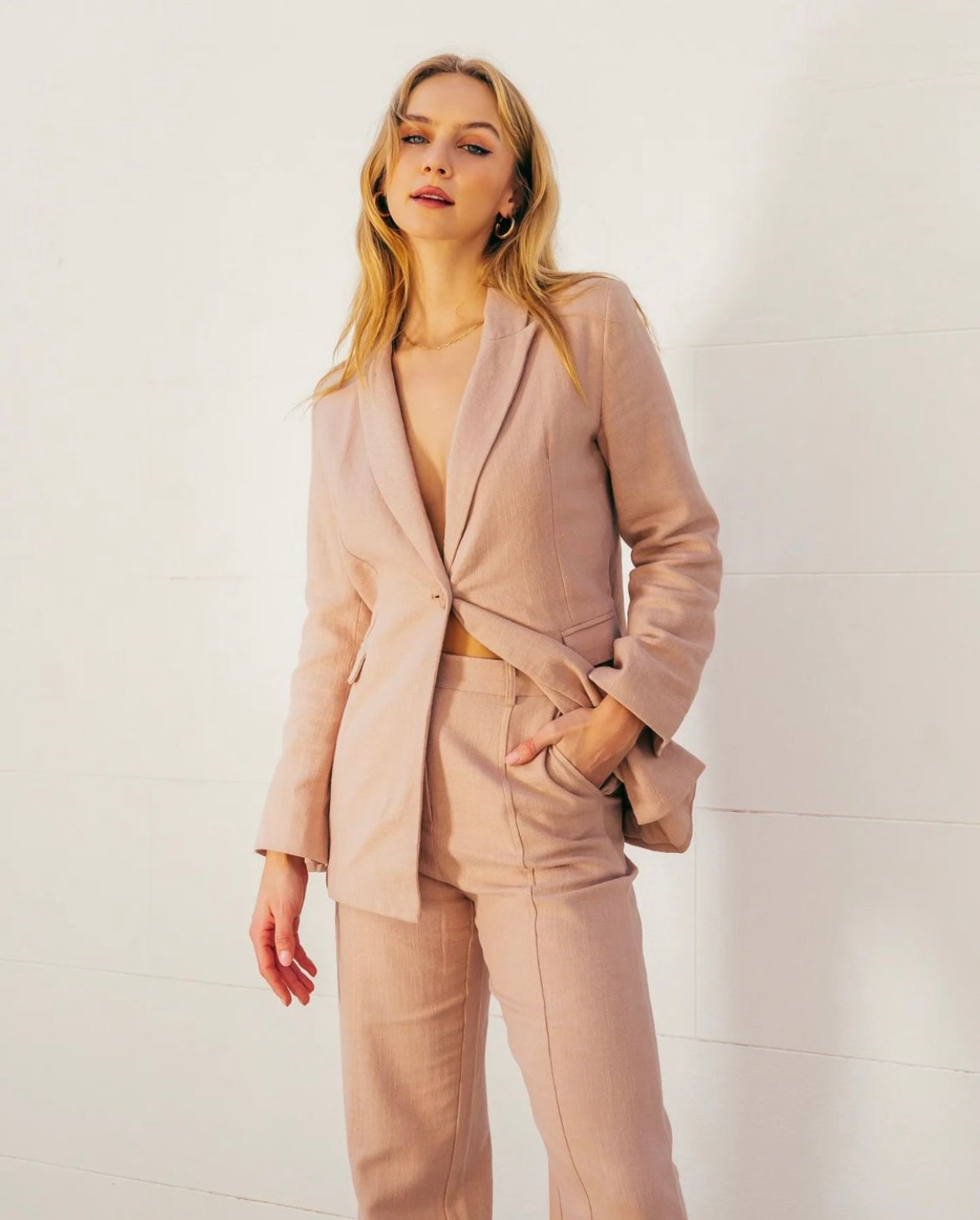 White Closet Blush Blazer