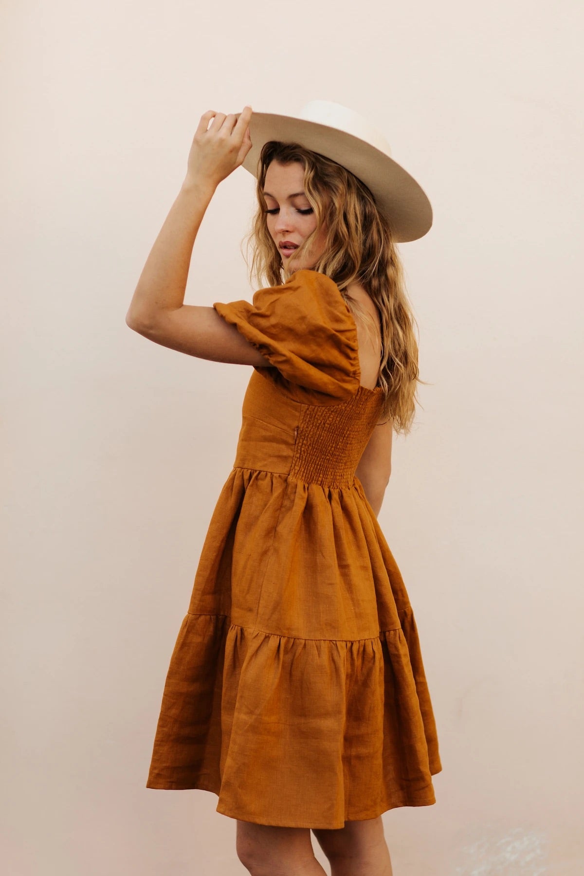Mia Dress - Golden Ochre
