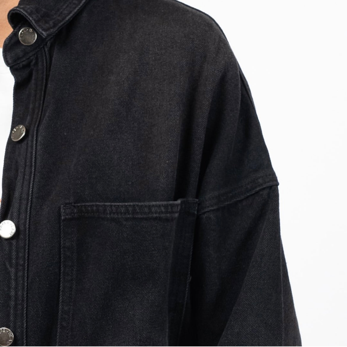 Oversized Denim Jacket - Black