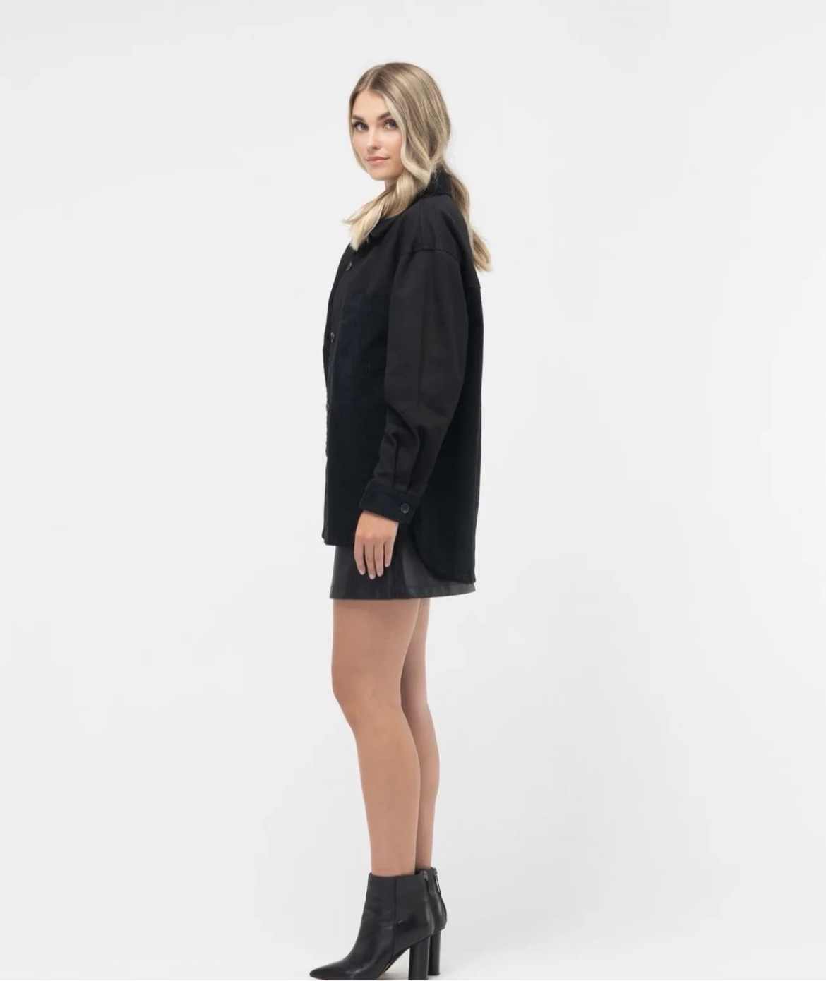 Ebby and I Utility Cord Jacket - Black