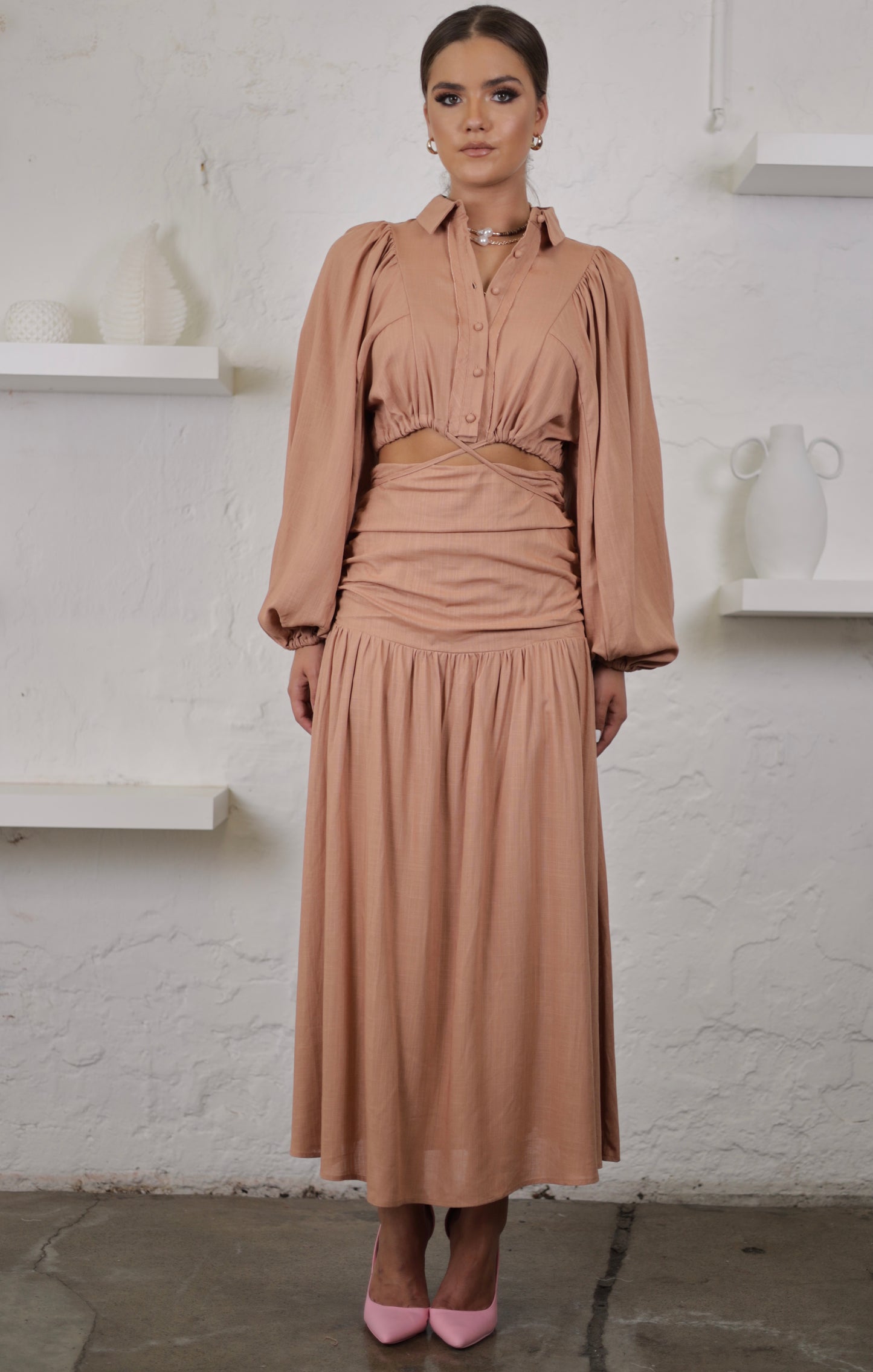 Refuge Maxi Skirt - Terracotta