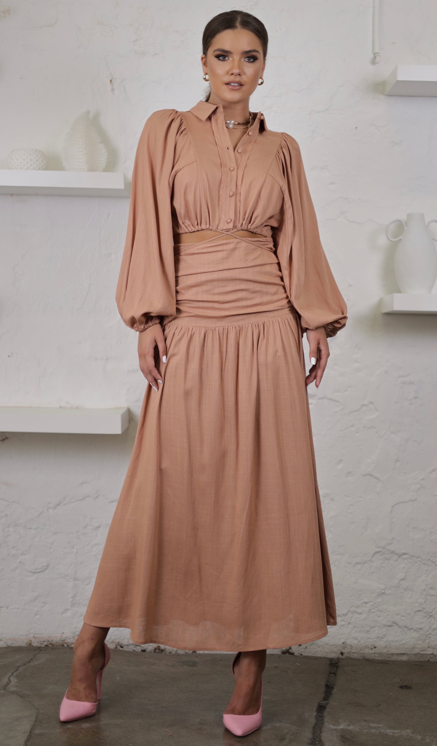 Refuge Maxi Skirt - Terracotta
