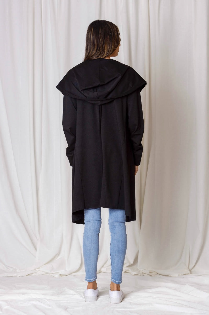 Hudson Hooded Cardi - Black
