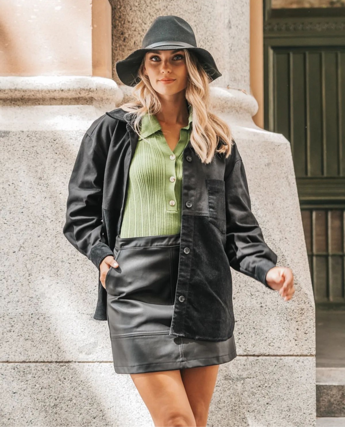 Ebby and I Utility Cord Jacket - Black