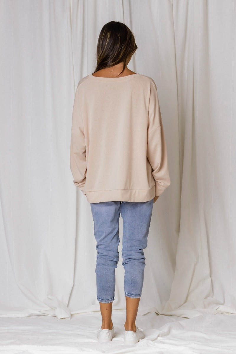 Shine Bright Like a Diamond Sweater - Nude