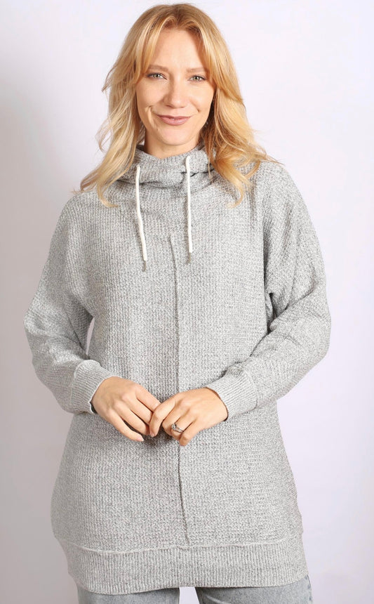 Hooded Roll Neck Jumper