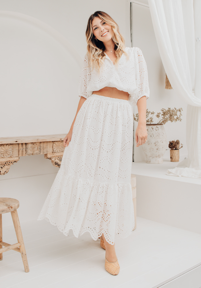 Leyah Skirt - White