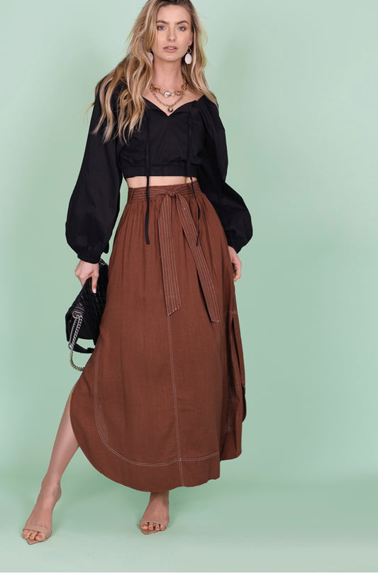 Victoria Cropped Blouse - Black