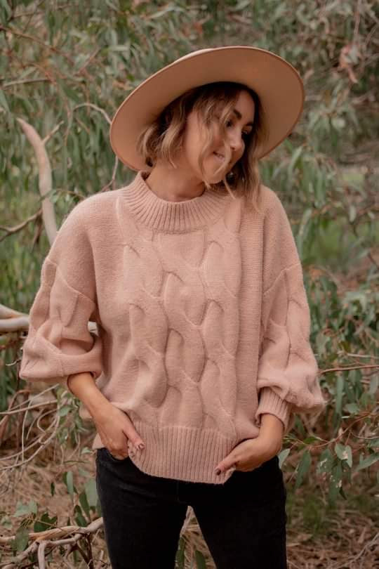 Cable Knit - Blush