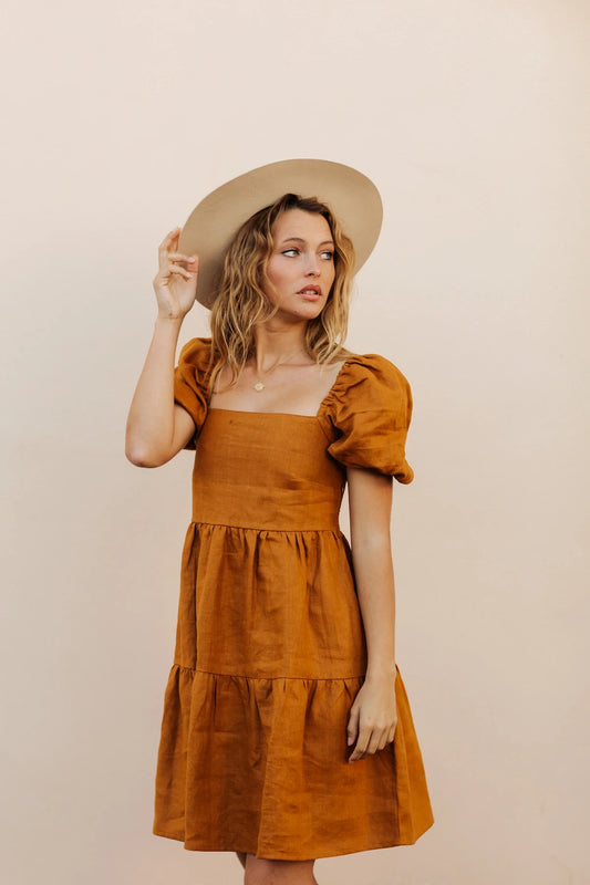 Mia Dress - Golden Ochre