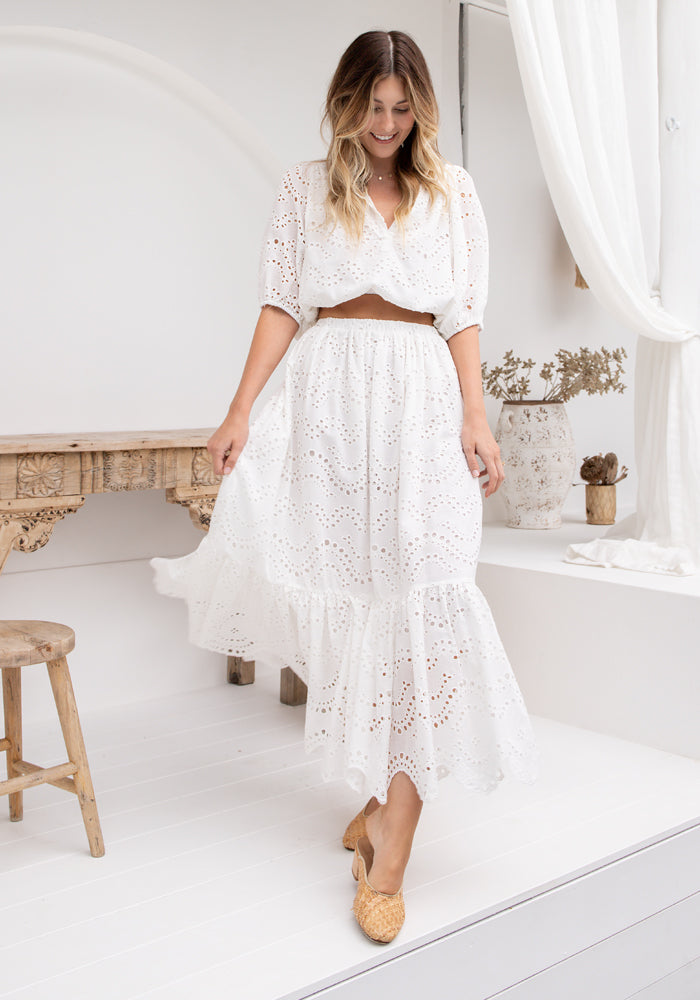 Leyah Skirt - White